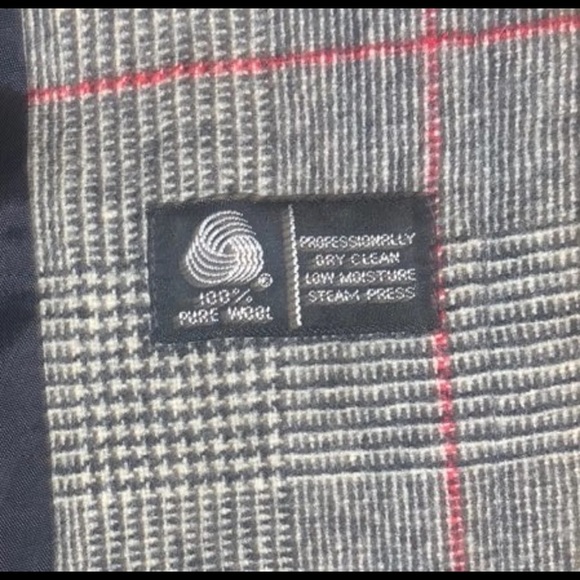 Vintage long wool glen plaid coat - Picture 3 of 5